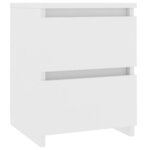 vidaXL Tables de chevet 2 Pièces Blanc 30x30x40 cm Bois d'ingénierie