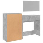 vidaXL Ensemble de coiffeuse 3 Pièces gris béton bois d'ingénierie