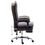 vidaXL Chaise de bureau Marron Similicuir