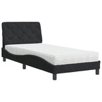 vidaXL Lit avec matelas noir 80x200 cm velours