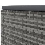 vidaXL Salon de jardin 4 Pièces avec coussins Gris Résine tressée