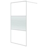 vidaXL Paroi de douche Blanc 100x195 cm Verre ESG transparent