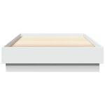vidaXL Cadre de lit avec lumières LED blanc 90x200 cm