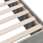 vidaXL Cadre de lit sans matelas gris béton 150x200 cm