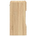 vidaXL Meubles TV muraux lumières LED 2 Pièces chêne sonoma 40x30x60 5 cm