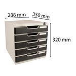 Module De Classement Modulo Office 5 Tiroirs Fermables À Clé - Noir - Exacompta