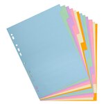 Intercalaires Carte Pastel 170g Forever 12 Positions - A4 - Couleurs Assorties - X 25 - Exacompta