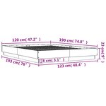 vidaXL Cadre de lit Blanc 120x190 cm bois d'ingénierie