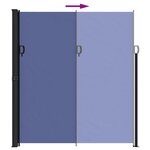 vidaXL Auvent latéral rétractable bleu 220x600 cm
