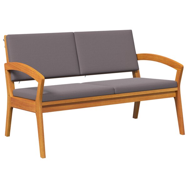 Banc de jardin vidaXL avec coussins 115x70x72 cm en bois d'acacia