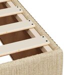 vidaXL Sommier à lattes de lit avec matelas Crème 140x200 cm Tissu