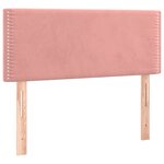 vidaXL Sommier à lattes de lit avec matelas LED Rose 100x200cm Velours
