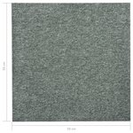 vidaXL Dalles de tapis de sol 20 Pièces 5 m² 50x50 cm Vert