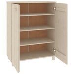 vidaXL Armoire à chaussures HAMAR Marron miel 85x40x108 cm Pin massif