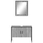 vidaXL Ensemble d'armoires de salle de bain 2 Pièces sonoma gris