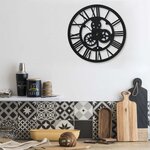 vidaXL Horloge murale Noir 30 cm Acrylique