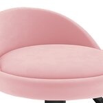 Vidaxl tabouret de bar rose velours