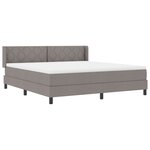 Lit à ressorts vidaXL avec matelas taupe 180x200 cm en tissu