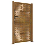 vidaXL Portail de jardin 105x205 cm acier corten conception de carré