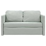 vidaXL Canapé-lit 2 en 1 gris clair 122x204x55 cm velours