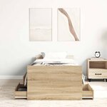 vidaXL Cadre de lit sans matelas chêne sonoma 90x190 cm