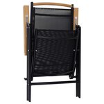 vidaXL Chaises de jardin pliables lot de 4 aluminium et textilène noir