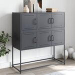 vidaXL Buffet anthracite 100 5x39x107 cm acier