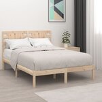 vidaXL Cadre de lit sans matelas 135x190 cm bois massif