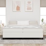 vidaXL Cadre de lit Crème 200x200 cm en tissu côtelé