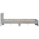 vidaXL Cadre de lit sans matelas sonoma gris 135x190 cm