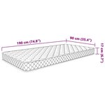 vidaXL Matelas en mousse à mémoire de forme blanc 90x190x17 cm