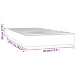 vidaXL Matelas de lit à ressorts ensachés rose 80x210x20 cm velours