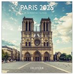 Grand Calendrier Mural 29x29 cm 2025 - Paris 2025 - Draeger