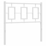 vidaXL Tête de lit métal blanc 90 cm