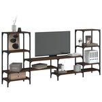 vidaXL Meuble TV chêne marron 206 5x28 5x95 cm bois d'ingénierie