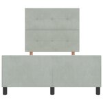 Cadre de lit en velours gris clair vidaXL 120x200 cm