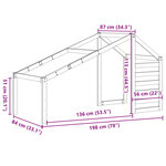 vidaXL Toit de lit pour enfants blanc 198x87x113 cm bois de pin massif
