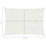 vidaXL Voile d'ombrage 160 g/m² Blanc 2x3 5 m PEHD