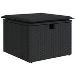 vidaXL Set de Canapé de Jardin de 6 Pièces avec Coussins en Poly Rattan Noir