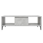 vidaXL Table basse gris béton 103 5x60x35 cm bois d'ingénierie
