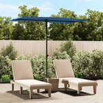 vidaXL Parasol de jardin avec mât en aluminium 2x1 5 m Bleu azuré