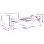 vidaXL Lit de jour avec matelas taupe 100x200 cm tissu