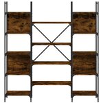 vidaXL Bibliothèque chêne fumé 155 5x24x166 5 cm bois d'ingénierie