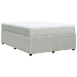 vidaXL Sommier à lattes de lit et matelas Gris clair 160x200cm Velours