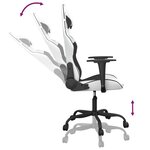 vidaXL Chaise de jeu de massage Blanc et noir Similicuir