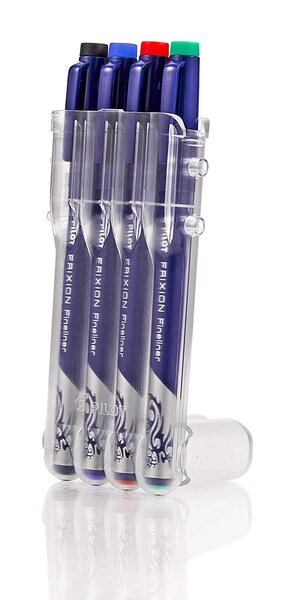 Stylo feutre Fineliner FRIXION EVOLUTIVE SET, étui 4 PILOT