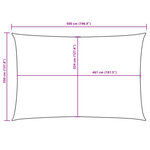 vidaXL Voile de parasol tissu oxford rectangulaire 3 5x5 m marron
