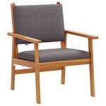 Ensemble de canapé de jardin 5 pièces vidaXL avec coussins en bois d'acacia massif