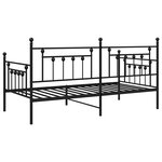 vidaXL Cadre de lit jour Noir 90x200 cm Acier