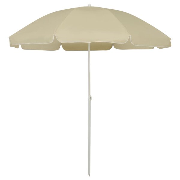 vidaXL Parasol de plage Jaune sable 240 cm